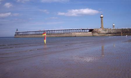 West Cliff Beach Whitby, UK