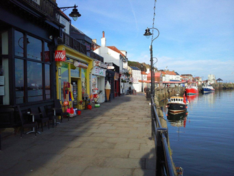 Shops along the Harbour in Whitby Photo