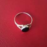 Photo of Whitby Jet Ring set in gold.