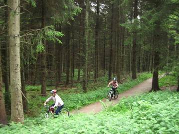 Photo of cyclists in Dalby Forest