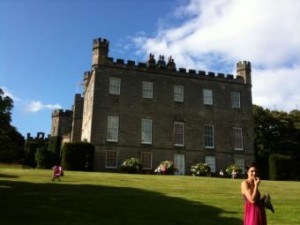 Photo of side of Mulgrave Castle and lawns