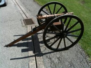 A photo of the cannon at Robin Hood's Bay