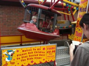 Photo of fairground ride on Pier Road, Whitby