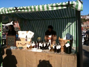 Photo of a stall from Welcome to Yorkshire at the Whitby Wartime weekend