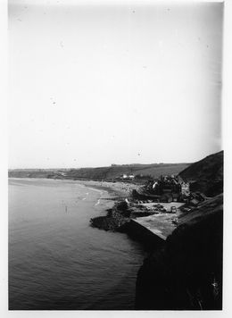 Photo of the building of the new sea wall after 1953 floods