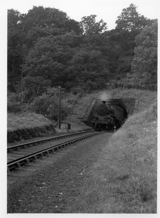 Train leaving Sandsend Tunnel