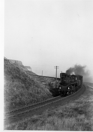 Steam train near Shotstones north of Sandsend Tunnel