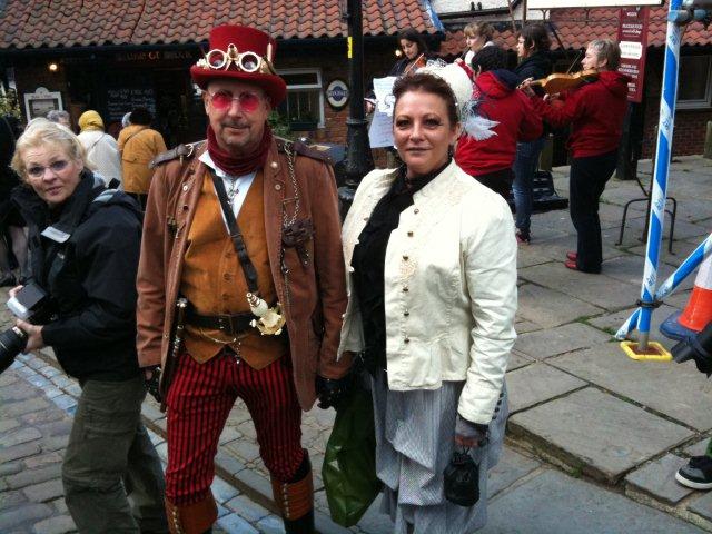 Photo of alternative Goths near the Abbey Steps