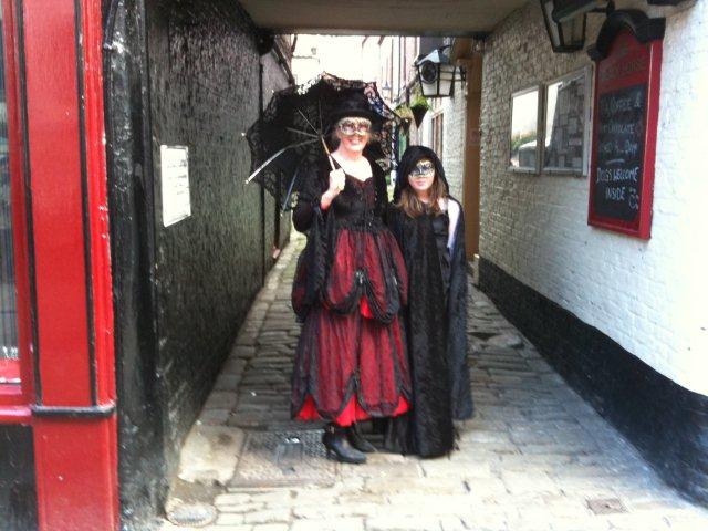 Photo of lady and girl goth