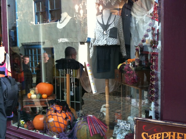 Photo of pumpkins in a shop window
