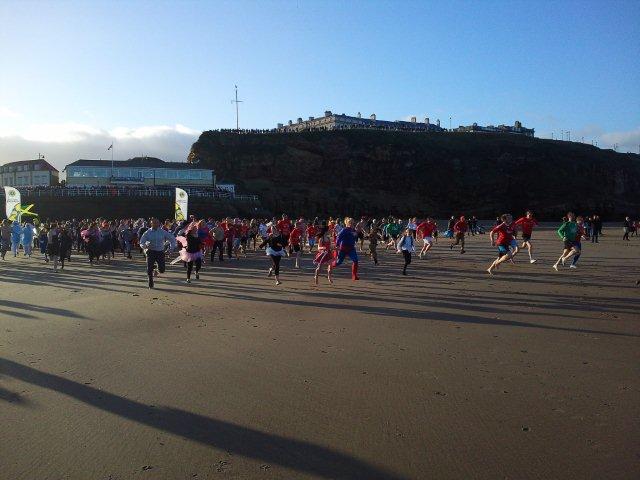 Line up of participants in the Boxing Day Dip