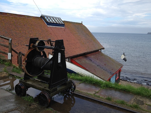 Photo of winch for hauling boats in Runswick Bay