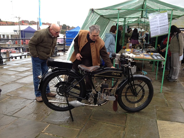 Photo of a wartime motorbike