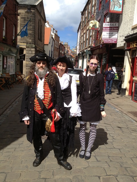 A photo of three Goths on Church Street