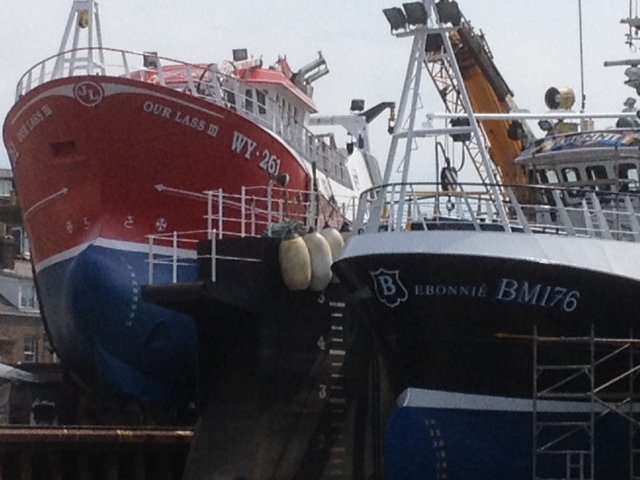 A photo of two fishing vessels at Parkol Marine Shipyard