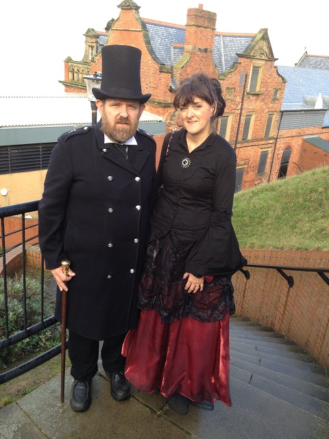 Photo of Gothic couple near the Spa Pavilion