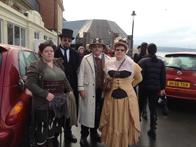Photo of Gothic revellers near the Pavilion