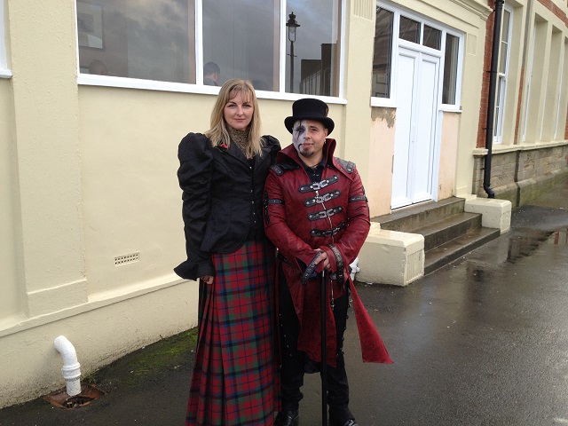 Photo of Gothic Couple near the Spa