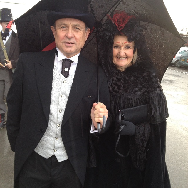 Photo of Gothic couple near to the Whitby Leisure Centre