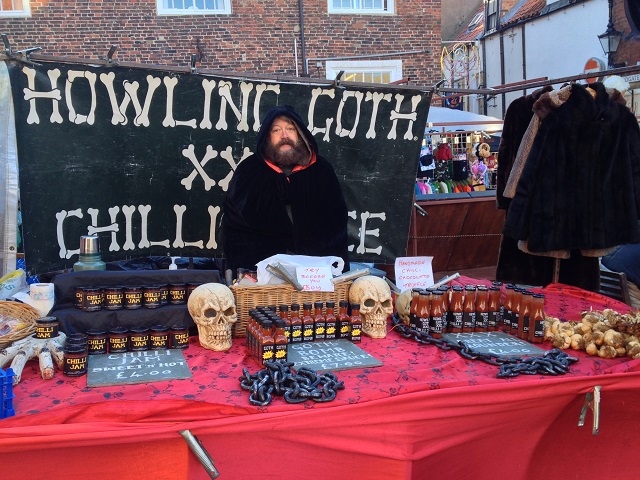 Photo of market trader in Whitby